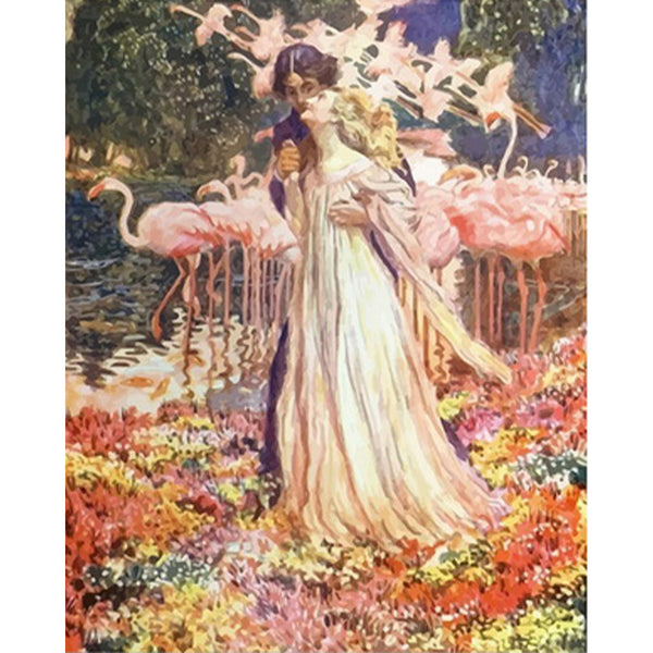 paint by numbers | Romanticism and Flamingos | advanced animals birds flamingos new arrivals | FiguredArt
