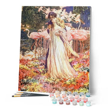 Load image into Gallery viewer, paint by numbers | Romanticism and Flamingos | advanced animals birds flamingos new arrivals | FiguredArt