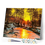 paint by numbers | Frozen River | forest intermediate landscapes new arrivals | FiguredArt
