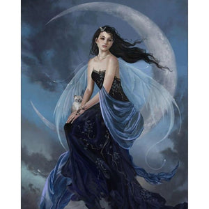 paint by numbers | Woman and Moon | easy new arrivals portrait | FiguredArt