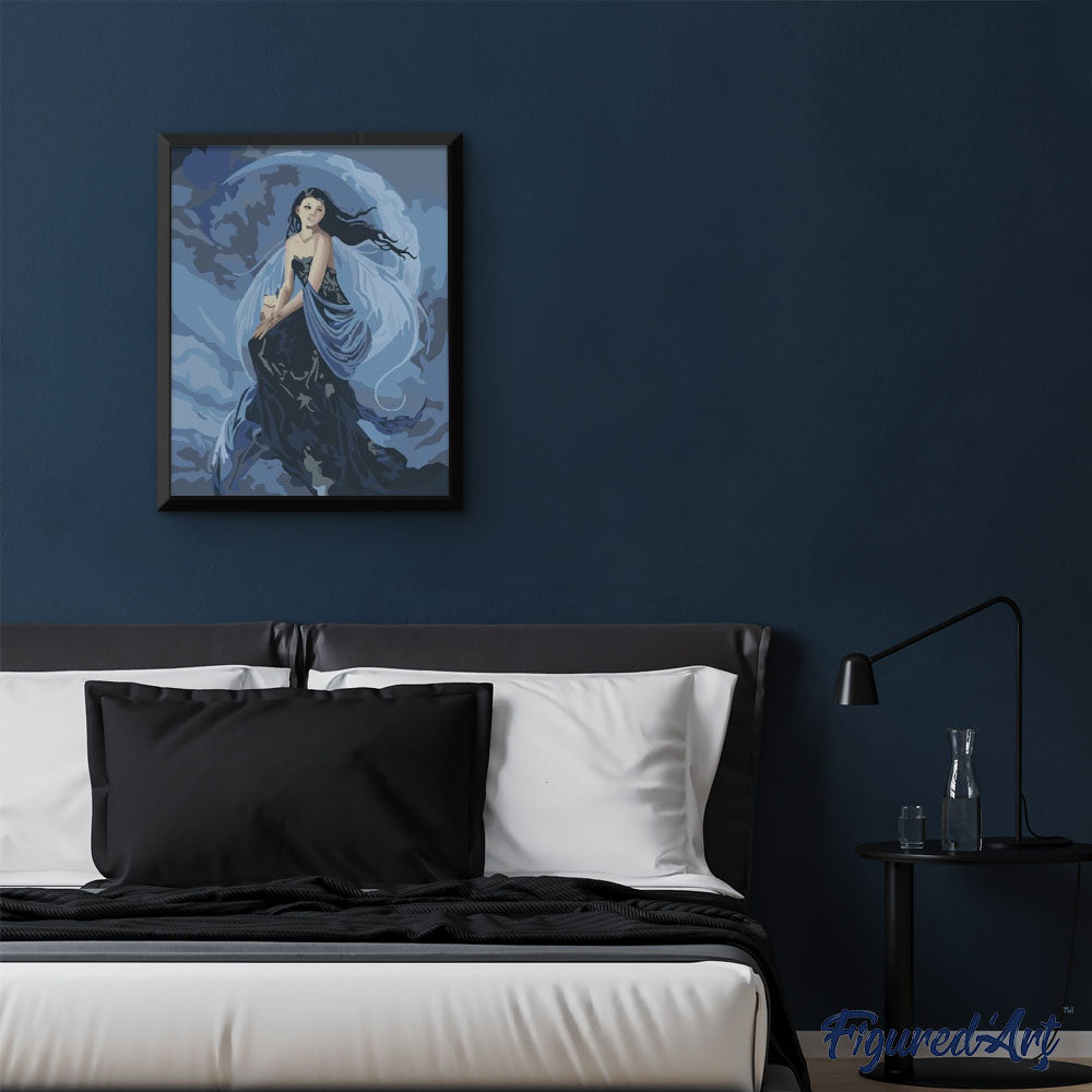 paint by numbers | Woman and Moon | easy new arrivals portrait | FiguredArt