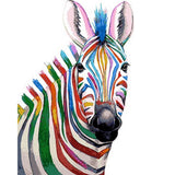 paint by numbers | Colorful Zebra | animals easy zebras | FiguredArt