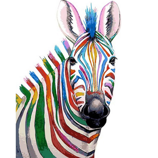 paint by numbers | Colorful Zebra | animals easy zebras | FiguredArt