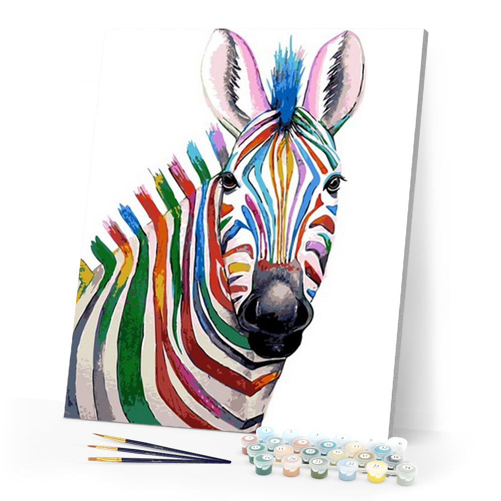 paint by numbers | Colorful Zebra | animals easy zebras | FiguredArt