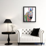 paint by numbers | Colorful Zebra | animals easy zebras | FiguredArt