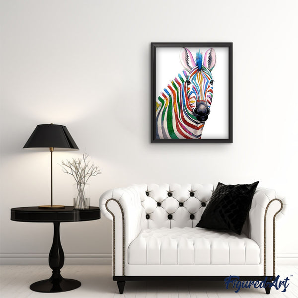 paint by numbers | Colorful Zebra | animals easy zebras | FiguredArt