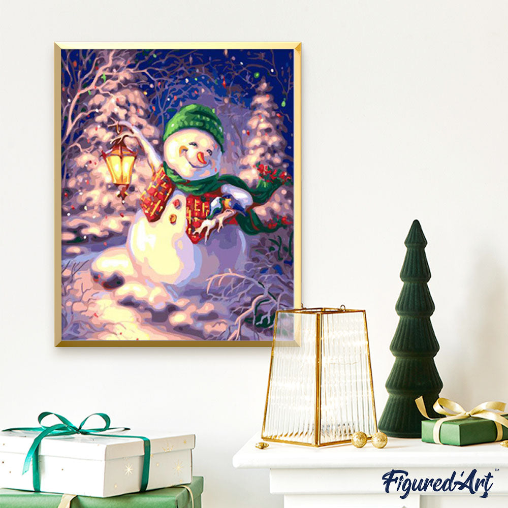 paint by numbers | Snowman | christmas intermediate new arrivals | FiguredArt