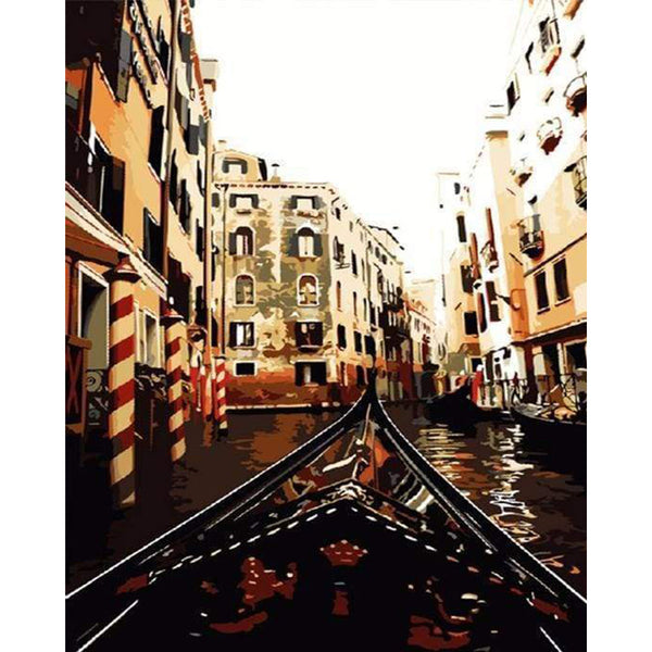 paint by numbers | View from the Gondola in Venice | cities intermediate | FiguredArt