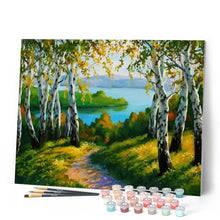 Load image into Gallery viewer, paint by numbers | Forest and Sea | forest intermediate landscapes new arrivals | FiguredArt