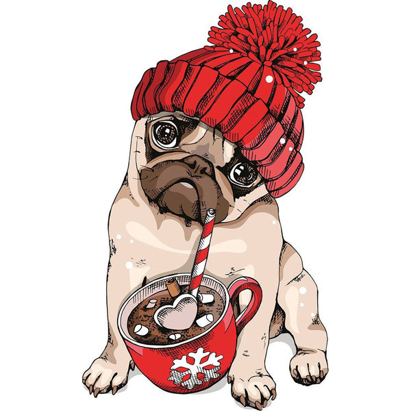 paint by numbers | Dog and Cup | animals dogs easy new arrivals | FiguredArt