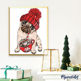 paint by numbers | Dog and Cup | animals dogs easy new arrivals | FiguredArt