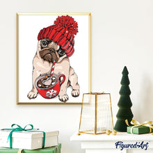 Load image into Gallery viewer, paint by numbers | Dog and Cup | animals dogs easy new arrivals | FiguredArt