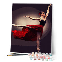 Load image into Gallery viewer, paint by numbers | Ballerina with Sansha Pointe Shoes | dance intermediate new arrivals | FiguredArt