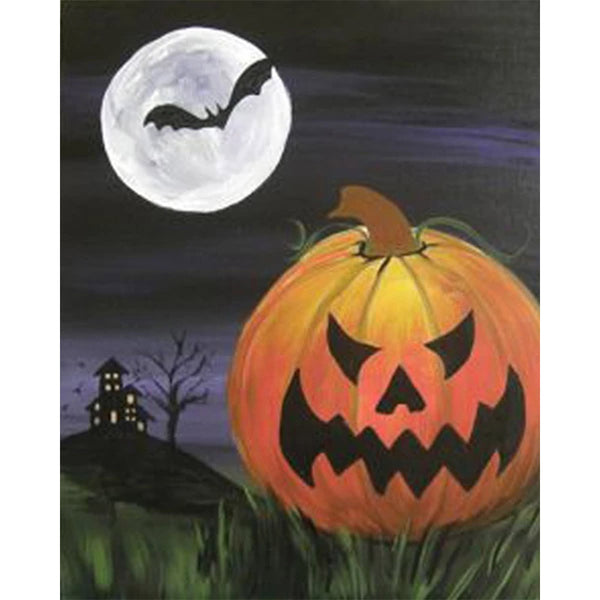paint by numbers | Evil Halloween pumpkin | advanced halloween new arrivals | FiguredArt