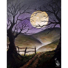 Load image into Gallery viewer, paint by numbers | Full Moon in the Dark | advanced landscapes new arrivals | FiguredArt