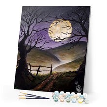 Load image into Gallery viewer, paint by numbers | Full Moon in the Dark | advanced landscapes new arrivals | FiguredArt