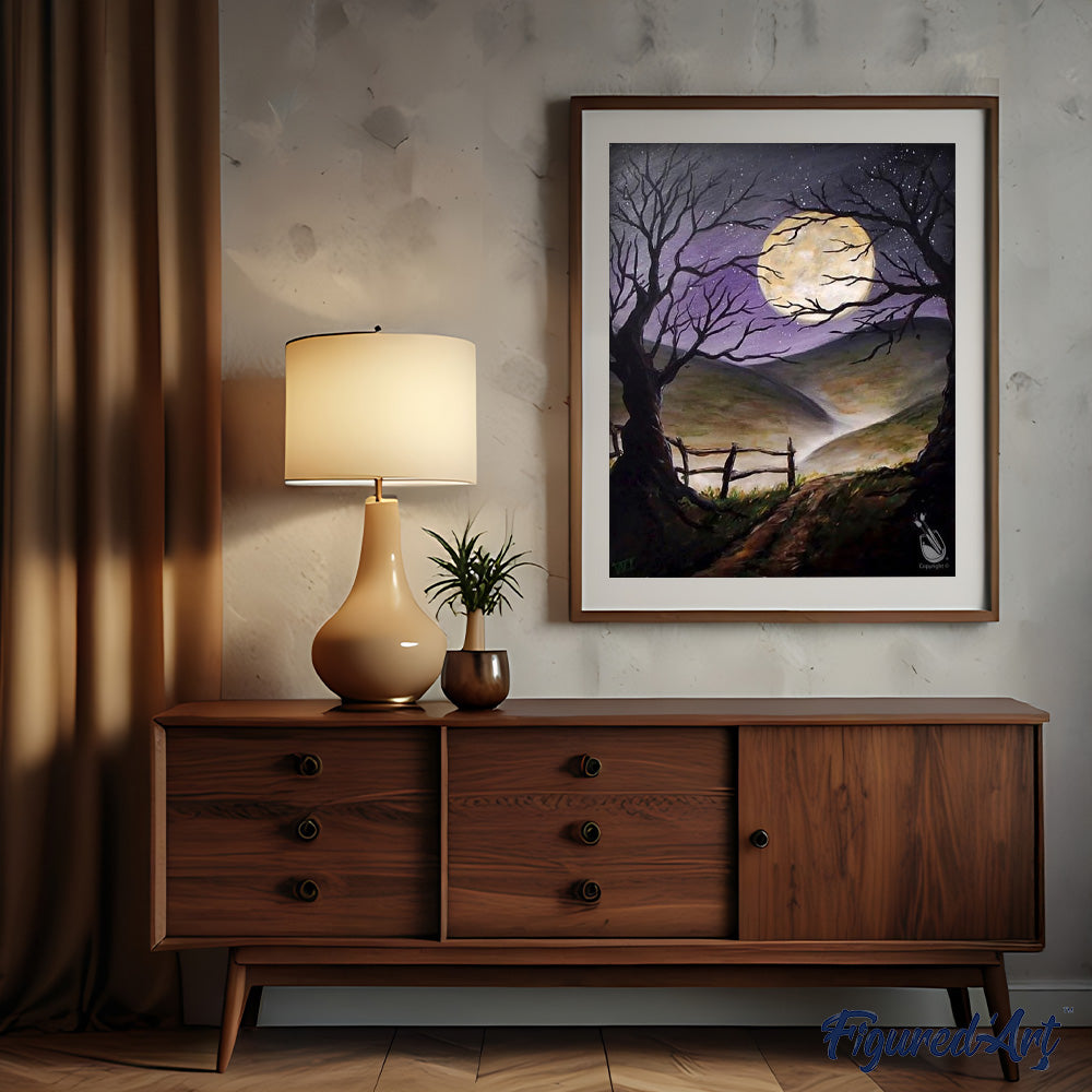 paint by numbers | Full Moon in the Dark | advanced landscapes new arrivals | FiguredArt