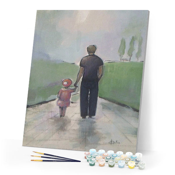 paint by numbers | Father and Daughter | advanced famous paintings new arrivals | FiguredArt