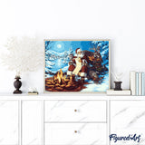 paint by numbers | Santa Claus and wood fire | christmas intermediate new arrivals | FiguredArt