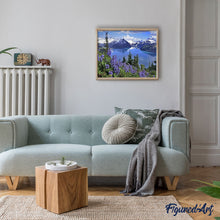 Load image into Gallery viewer, paint by numbers | Flowers and Mountain | advanced flowers landscapes mountains new arrivals | FiguredArt