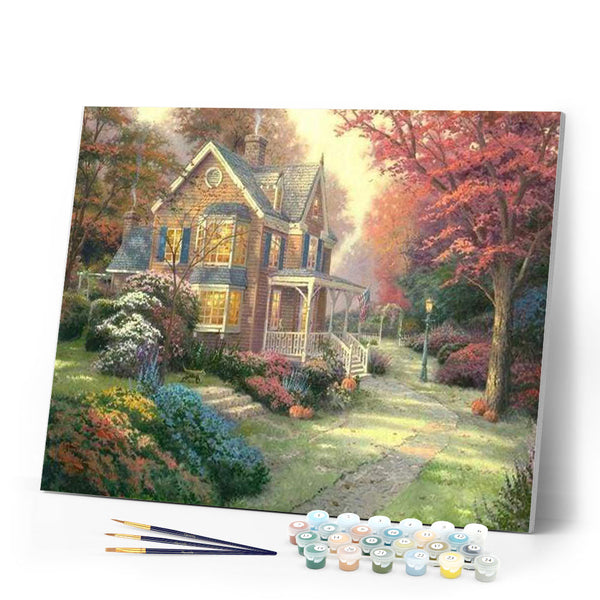 paint by numbers | Romantic cottage | advanced landscapes | FiguredArt