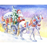 paint by numbers | Horse-drawn carriage and Santa Claus | advanced christmas new arrivals | FiguredArt