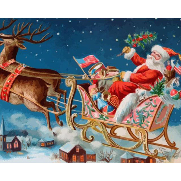 paint by numbers | Santa Claus in America | christmas intermediate new arrivals | FiguredArt