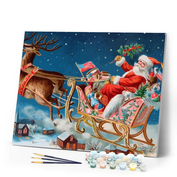 paint by numbers | Santa Claus in America | christmas intermediate new arrivals | FiguredArt