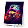 paint by numbers | Abstract Colorful Lion | animals intermediate lions new arrivals | FiguredArt