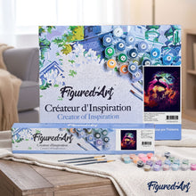 Load image into Gallery viewer, paint by numbers | Abstract Colorful Lion | animals intermediate lions new arrivals | FiguredArt