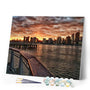 paint by numbers | American City near the Water | advanced cities | FiguredArt
