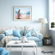 Load image into Gallery viewer, paint by numbers | Pretty Woman on the Beach | advanced landscapes new arrivals romance | FiguredArt