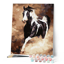 Load image into Gallery viewer, paint by numbers | Big Horse Black and White | animals easy horses new arrivals | FiguredArt