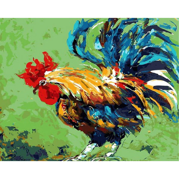 paint by numbers | Rooster | animals birds intermediate new arrivals | FiguredArt