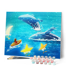 Load image into Gallery viewer, paint by numbers | Whale Jumps | animals easy fish new arrivals whales | FiguredArt