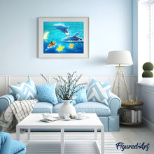 Load image into Gallery viewer, paint by numbers | Whale Jumps | animals easy fish new arrivals whales | FiguredArt