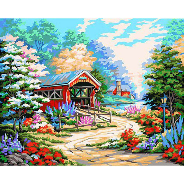 paint by numbers | Countryside Farm | easy flowers landscapes new arrivals | FiguredArt