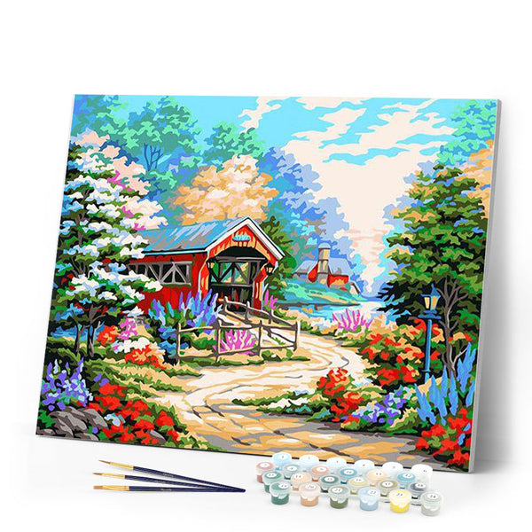 paint by numbers | Countryside Farm | easy flowers landscapes new arrivals | FiguredArt
