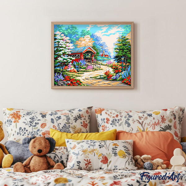 paint by numbers | Countryside Farm | easy flowers landscapes new arrivals | FiguredArt