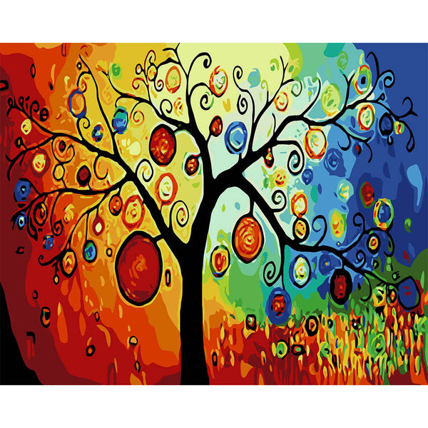 paint by numbers | Hanging lanterns | abstract easy trees | FiguredArt