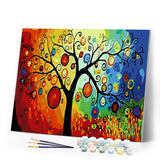 paint by numbers | Hanging lanterns | abstract easy trees | FiguredArt