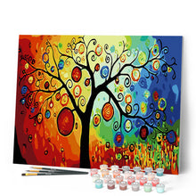 Load image into Gallery viewer, paint by numbers | Hanging lanterns | abstract easy trees | FiguredArt