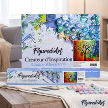 Load image into Gallery viewer, paint by numbers | Hanging lanterns | abstract easy trees | FiguredArt