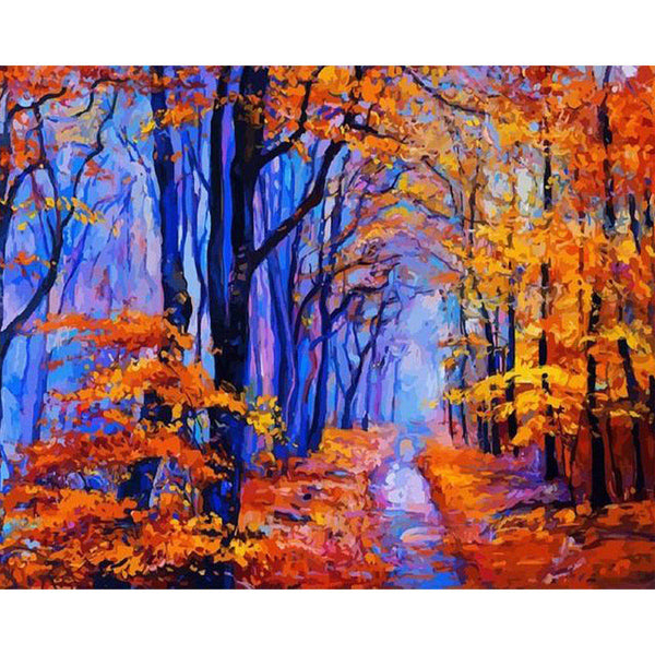 paint by numbers | In the Forest during Autumn | advanced landscapes new arrivals | FiguredArt