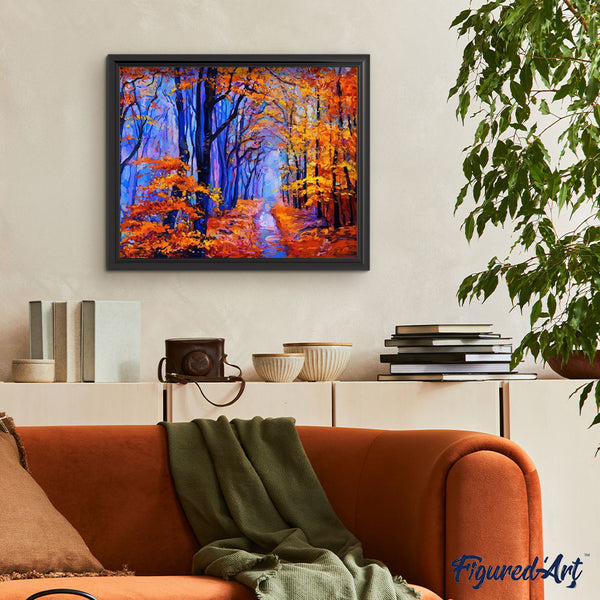 paint by numbers | In the Forest during Autumn | advanced landscapes new arrivals | FiguredArt