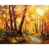paint by numbers | Forest and Sunlight | advanced forest landscapes new arrivals | FiguredArt