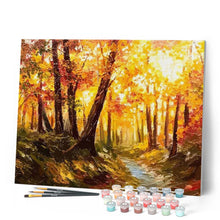 Load image into Gallery viewer, paint by numbers | Forest and Sunlight | advanced forest landscapes new arrivals | FiguredArt