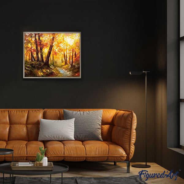 paint by numbers | Forest and Sunlight | advanced forest landscapes new arrivals | FiguredArt
