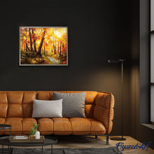 Load image into Gallery viewer, paint by numbers | Forest and Sunlight | advanced forest landscapes new arrivals | FiguredArt