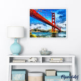 paint by numbers | San Francisco Bridge | cities intermediate landscapes | FiguredArt
